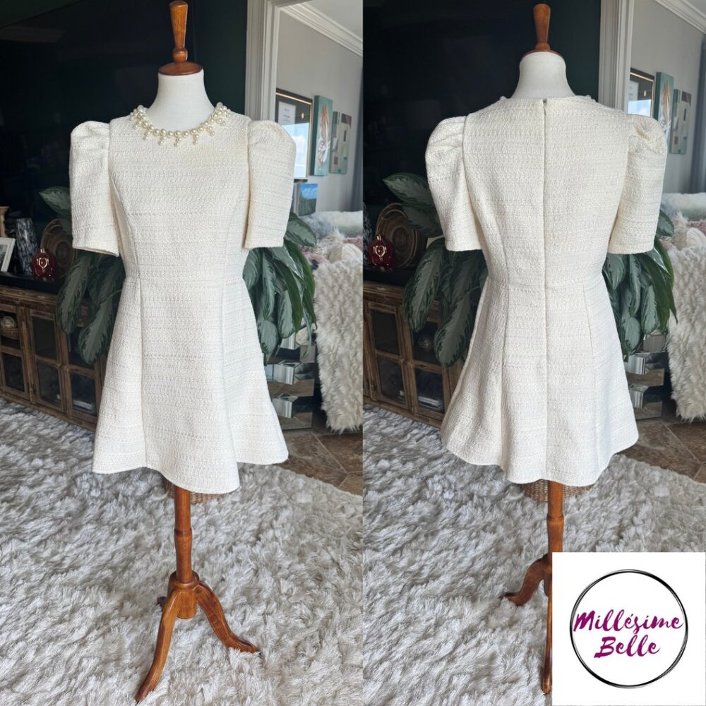 Faux Pearl Tweed Mini Dress - Exclusive